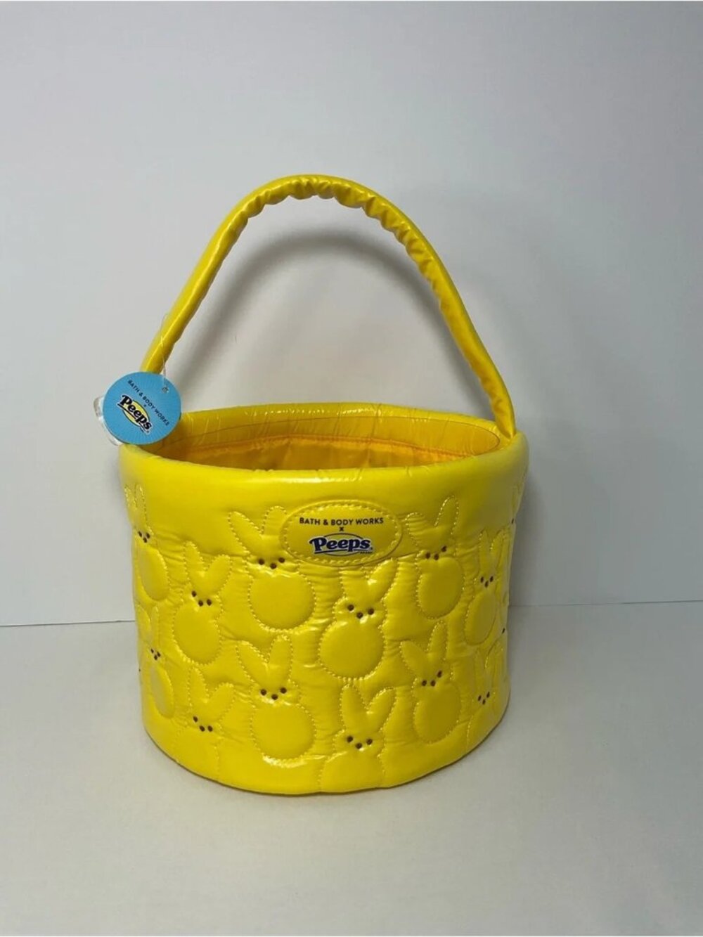 Bath & Body Works Yellow Quilted Peeps Bunny Basket NWT